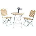 Hardhouten Bistroset ? 77 cm met metalen frame