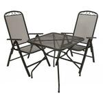 Hardhouten Bistroset 70 x 70 cm met metalen frame