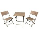 Bistroset 70 x 70 cm met stapelbare stoelen