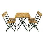 Hardhouten bistroset Bad Tolz ? 77 cm met groen frame