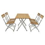 Hardhouten Bistroset Jakarta 75 x 75 cm met zwart frame