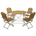 Hardhouten Bistroset Jakarta 75 x 75 cm met zwart frame