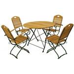 Bistroset 5-delig inklapbaar ? 100 cm - grijs frame