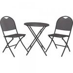 Bistroset 5-delig inklapbaar met armleuning ? 100 cm - grijs frame