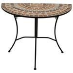 Bistrotafel halfrond - IJzer steen - Zwart 90 cm