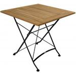Tuintafel hout inklapbaar Bad Tolz - grijs frame 70 cm