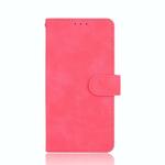 Voor BlackBerry KEY2 Solid Color Skin Feel Magnetic Buckle Horizontale Flip Kalf Textuur PU Lederen case met Holder & Card Slots & Wallet (Rose Red)