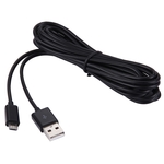 3 m Micro USB Port USB Data Kabel, voor Nokia, Sony, Samsung, LG, BlackBerry, HTC, Amazon Kindle(zwart)