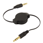 Goud geplateerde 3 5 mm Jack AUX intrekbare kabel voor iPhone / iPod / MP3 speler / mobiele telefoons / andere apparaten met een standaard 3.5mm hoofd