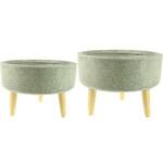 Bloempot op poten Bowl set van 2 stuks zand