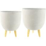 Bloempot op poten Bowl set van 2 stuks groen