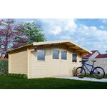 Blokhut 2525Z 250x250 cm + zijluifel 250 cm - extern gecoat