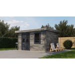 Lugarde Select Blokhut Barneveld 300x400cm - Keteldruk Bruin