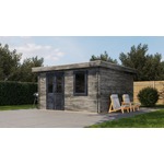 Lugarde Select Blokhut Doetinchem 400x200cm - Keteldruk Bruin