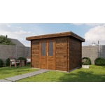 Lugarde Select Blokhut met overkapping Culemborg 300x400cm + 400cm - Onbehandeld