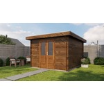 Lugarde Select Blokhut met overkapping Hilversum 300x300cm + 300cm - Onbehandeld