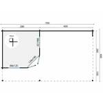 Blokhut/Tuinhuis Zuna 350x300 cm- Plat dak- Hout- Woodpro