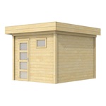 Blokhut/Tuinhuis Groet 450x300 cm- Plat dak- Hout- Woodpro
