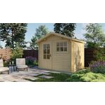Tuindeco Chloe Blokhut 400x300 cm 40 mm vuren blank- Zadeldak- Onbehandeld vurenhout- Tuindeco