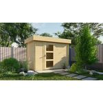 Tuindeco Shannon Blokhut 450x250 cm 40 mm vuren blank- Zadeldak- Onbehandeld vurenhout- Tuindeco