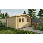 Tuindeco Aiste Blokhut 500x300 cm 40 mm vuren blank- Zadeldak- Onbehandeld vurenhout- Tuindeco