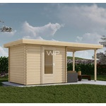 Blokhut/Tuinhuis Haarlem 500x250 cm- Plat dak- Hout- Woodpro