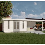 Blokhut/Tuinhuis Domburg 850x300 cm- Plat dak- Hout- Woodpro