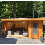Blokhut/Tuinhuis Koks 500x300 cm- Plat dak- Hout- Woodpro