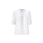 Giovanni Capraro 29335-15 Dames Blouse - Wit [Licht Grijs accent]
