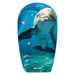 Gebro Bodyboard haai - kunststof - lichtblauw/wit - 82 x 46 cm - Bodyboard