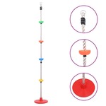150 cm Lange Schotelschommel met LED-verlichting Ovale Boomschommel voor Kinderen & Volwassenen Outdoor Schommelset