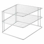 Metaltex silos space bordenrek 2 etages 25x25x19 cm wit