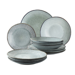 OTIX Dessert Ontbijt Bordenset - 6 Persoons - Blauw - 21cm - Keramiek - BLUEBELL