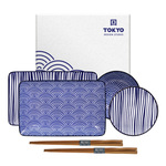 Wit/Goude Bordenset - Nippon White - Set van 4 stuks - 30cm