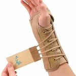 Basko Wrist Lacer Polsbrace - M - Links - Zwart - Lang