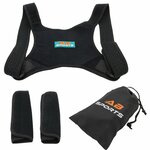 Rugbrace - Rug Corrector voor houding en correctie van rug, schouder en nek - Postuur Corrector inc. Okselpads - Schouderbrace Zwart Standard