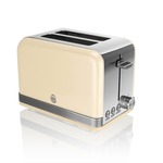 Swan Retro Broodrooster - 2 Sneden - Zwart