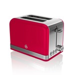 Swan Retro Broodrooster - 2 Sneden - Rood