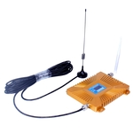 GSM900 / WCDMA2100 Mini mobiele telefoon LCD signaal Repeater met zuignap Antenna(Gold)