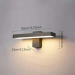 LED buitenlamp grafiet SG Frame Square Maxi 3000K bewegingssensor en noodverllichting