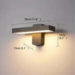 LED buitenlamp zwart SG Frame Square Maxi 3000K met noodverlichting 310x310x77mm