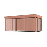Buitenverblijf Verona 520x335 cm - Plat dak model links - Combinatie 1