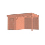 Buitenverblijf Florence 545x360 cm - Plat dak - Combinatie 1