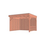 Buitenverblijf Verona 755x335 cm - Plat dak model links