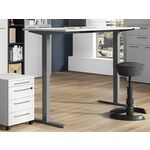 Bureau elektrisch verstelbaar in hoogte PASSATO 160 cm grafiet/zwart
