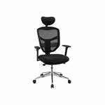 Ergonomische bureaustoel met voetsteun, Zwart