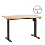 Bureau Homeworx zit/sta handmatig verstelbaar - zwart/zwart - 75/118x120x70 cm - Leen Bakker