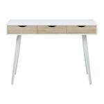 Bureau Homeworx zit/sta handmatig verstelbaar - eikenkleur/zwart - 75/118x120x70 cm - Leen Bakker