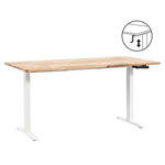Bureaublad zit/sta bureau Homeworx - mangohout - 160x80 cm - Leen Bakker