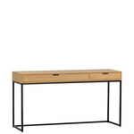 Bureau Homeworx zit/sta handmatig verstelbaar - mangohout/wit - 75/118x160x80 cm - Leen Bakker